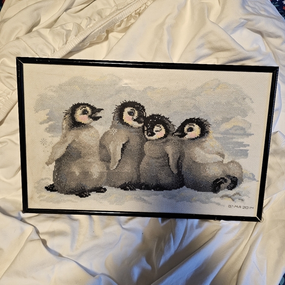 Cross-stitch Penguins - Picture 1 of 3